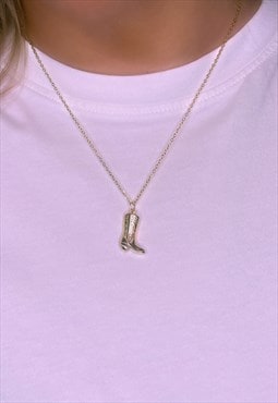 Necklace with cowboy boot