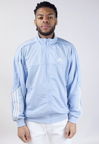 VINTAGE 90S ADIDAS LIGHT BLUE SPORTS JACKET