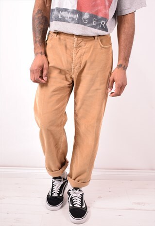CALVIN KLEIN MENS VINTAGE CORDUROY TROUSERS W38 L30 90S
