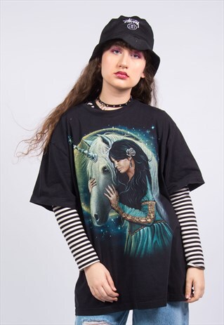 VINTAGE 90'S UNICORN PRINT T-SHIRT