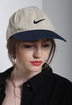 Vintage Nike Y2K Cap Hat Beige