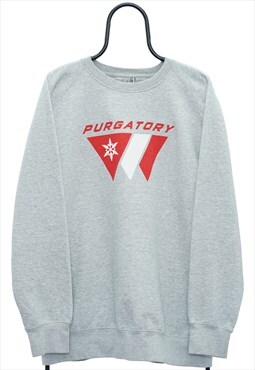 Vintage Purgatory Graphic Grey Sweatshirt Womens