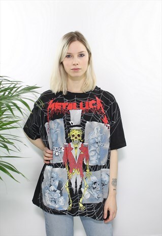 METALLICA RINGMASTER ALL OVER PRINT TOUR T SHIRT 90S