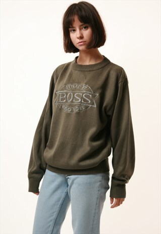 90S VINTAGE OLDSCHOOL HUGO BOSS SPORTS SWEATER JUMPER 14545