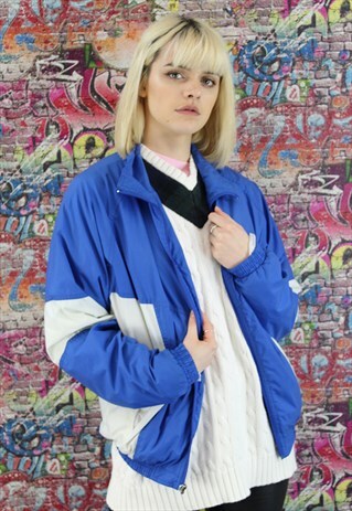 VINTAGE 90S SHELL JACKET/WINDBREAKER. UNISEX SPORTSWEAR.