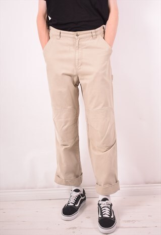 TIMBERLAND MENS VINTAGE TROUSERS W32 L30 BEIGE 90S