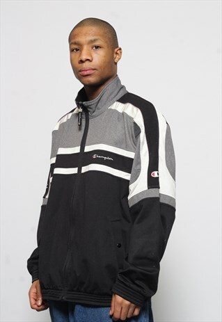 VINTAGE CHAMPION TRACK JACKET BLACK
