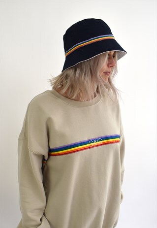 G&G RAINBOW NAVY BUCKET HAT