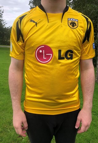 AEK ATHENS 2007/2008 HOME FOOTBALL SHIRT