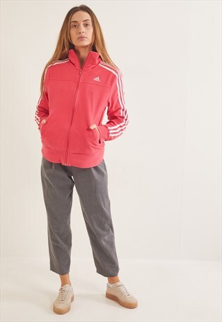 VINTAGE ADIDAS ZIP UP FLEECE PINK