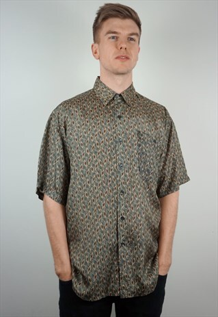 PURE SILK PATTERNED SHIRT