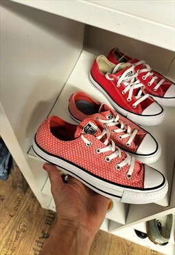 Converse Chuck Taylor Canvas Trainer Shoes UK4 Red