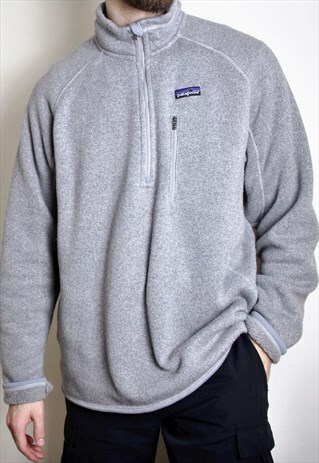 VINTAGE PATAGONIA LUXURY SOFT FLEECE MENS XL GREY