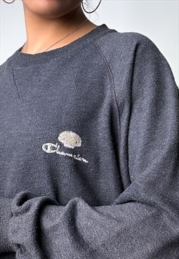 Grey 90s Champion Embroidered Sweatshirt