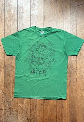 MARVEL GREEN PRINT T - SHIRT
