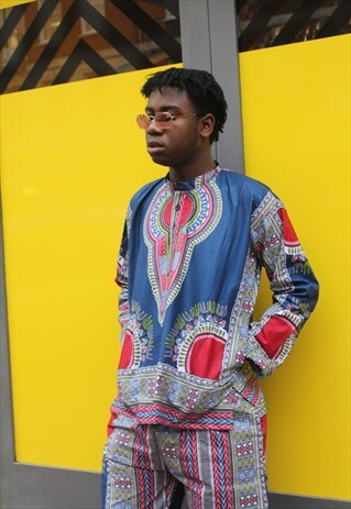 AFRICAN PRINT SHIRT - DASHIKI SHIRT - AFRICAN TOP -