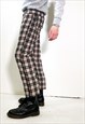 VINTAGE 90S TARTAN TROUSERS 