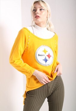 Vintage Pittsburgh Steelers Low Neck Sweatshirt Yellow