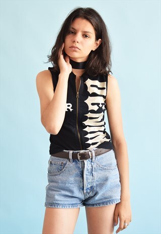 90'S RETRO SLOGAN GRUNGE TEEN PARTY TOP