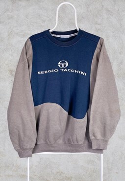 Vintage Reworked Sergio Tacchini Sweatshirt Spell Out Medium