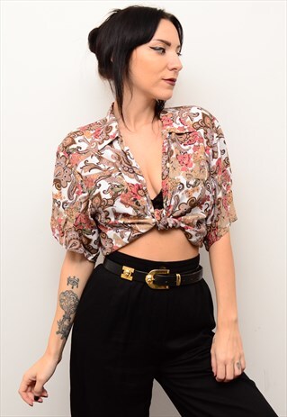 VINTAGE 90'S INDIE PAISLEY PATTERNED OVERSIZED SHIRT