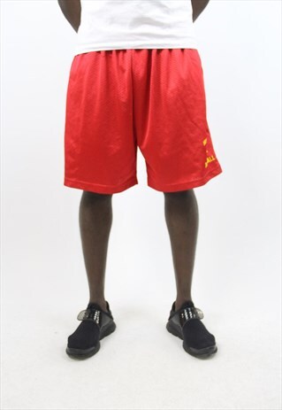 VINTAGE RED 90'S SPORT SHORTS