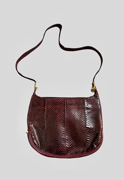 Vintage Pelletterie Cherry Red Leather Ladies Bag