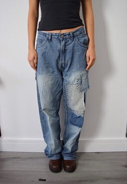 Vintage 90s Patchwork Jeans