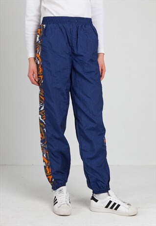 VINTAGE RETRO BLUE TRACK BOTTOMS JOGGERS