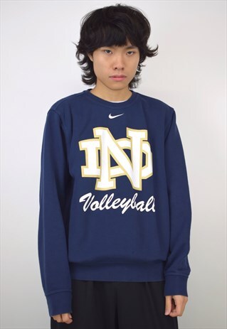VINTAGE 90S NIKE NAVY 'VOLLEYBALL' SWEATSHIRT