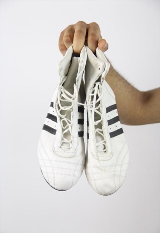 VINTAGE ADIDAS WHITE BOOT STYLE TRAINERS