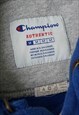 VINTAGE CHAMPION LOGO BLUE HOODIE WOMENS
