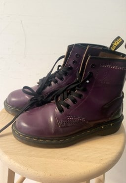 Vintage Dr Martens boots in Purple Leather UK 4 EU 37