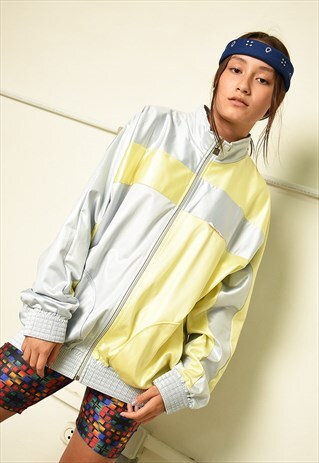 VINTAGE 90'S RETRO SHIMMER SPORTS TRACKSUIT JACKET