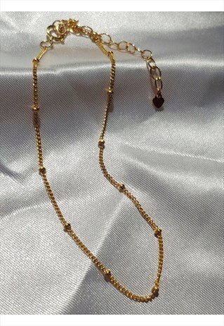 GOLD SATELLITE CHAIN NECKLACE