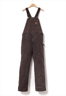 Vintage CARHARTT Overalls Coverall Work Distressed Brown