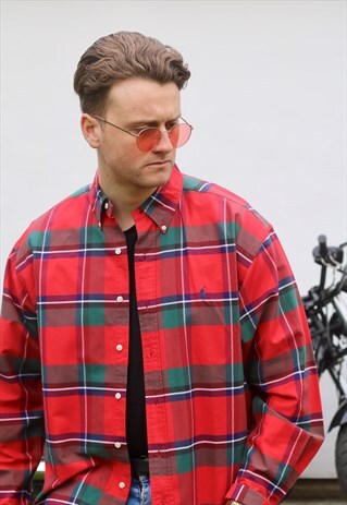 RALPH LAUREN BLAKE USA SCOTTISH TARTAN PLAID SHIRT