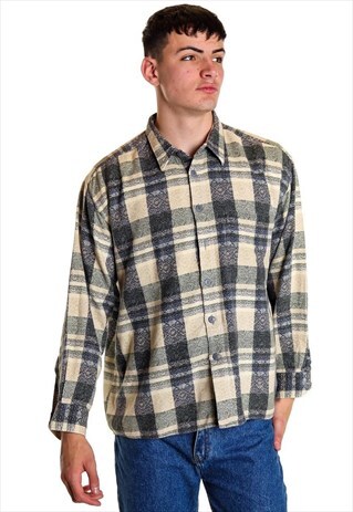 VINTAGE PATTERNED FLANNEL SHIRT S921
