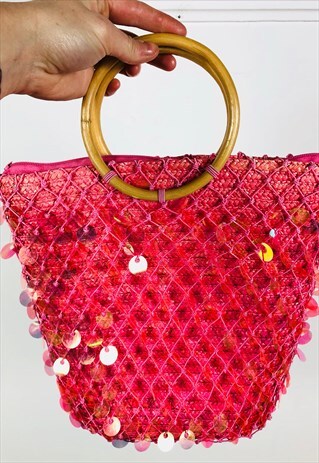 PINK SEQUIN BAG