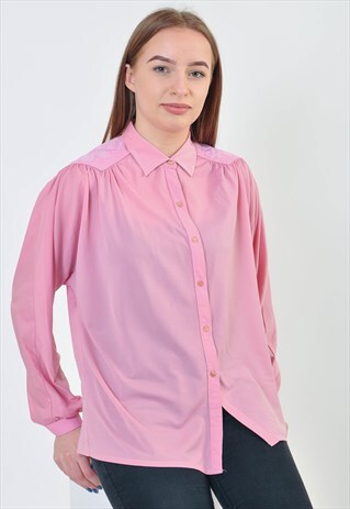 VINTAGE 80'S BLOUSE IN PINK