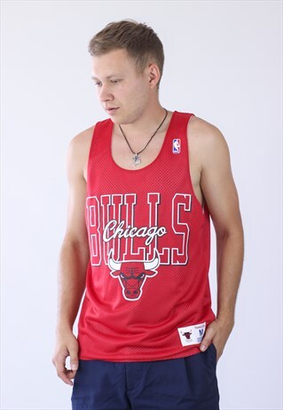 MENS CHICAGO BULLS REVERSIBLE JERSEY TANK MESH