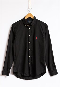 Vintage Ralph Lauren Black Medium Man Shirt 19162