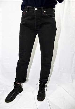 VINTAGE DARK WASHED HIGH WAISTED 501 JEANS 079
