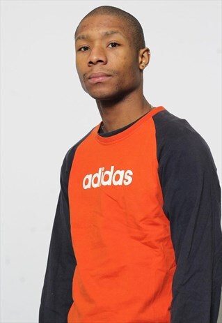 VINTAGE ADIDAS LONG SLEEVE T-SHIRT ORANGE