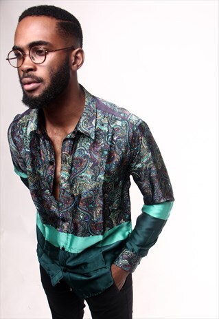 GREEN SILK SHIRT