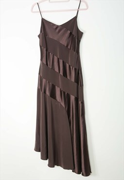 Vintage Y2K  Slip Dress Purple Strappy Midi Size M UK 10-12