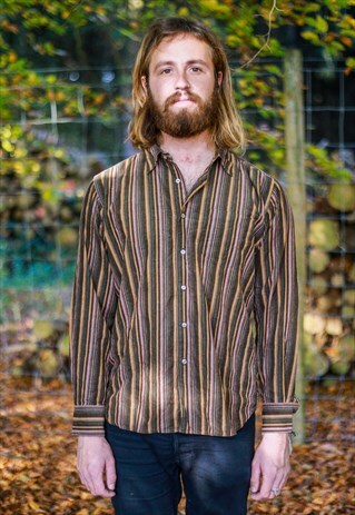 VINTAGE STRIPED CORDUROY SHIRT