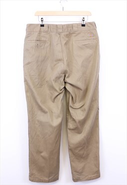 Vintage Dickies Trousers Cream Straight Fit Retro With Logo