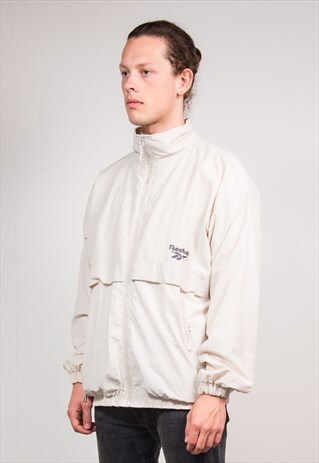 90'S VINTAGE LIGHT BEIGE REEBOK TRACKSUIT JACKET