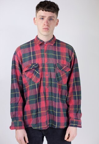 VINTAGE 90S MULTICOLOUR FLANNEL SHIRT